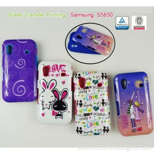 Water Transfer Printing PC+Silicone Cover for Samsung S5830